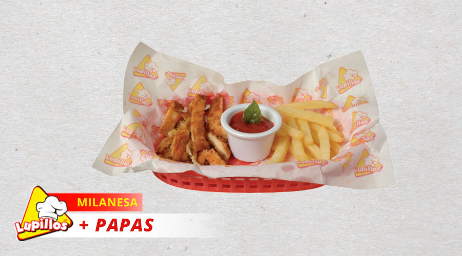 Milanesa de Pollo + papas