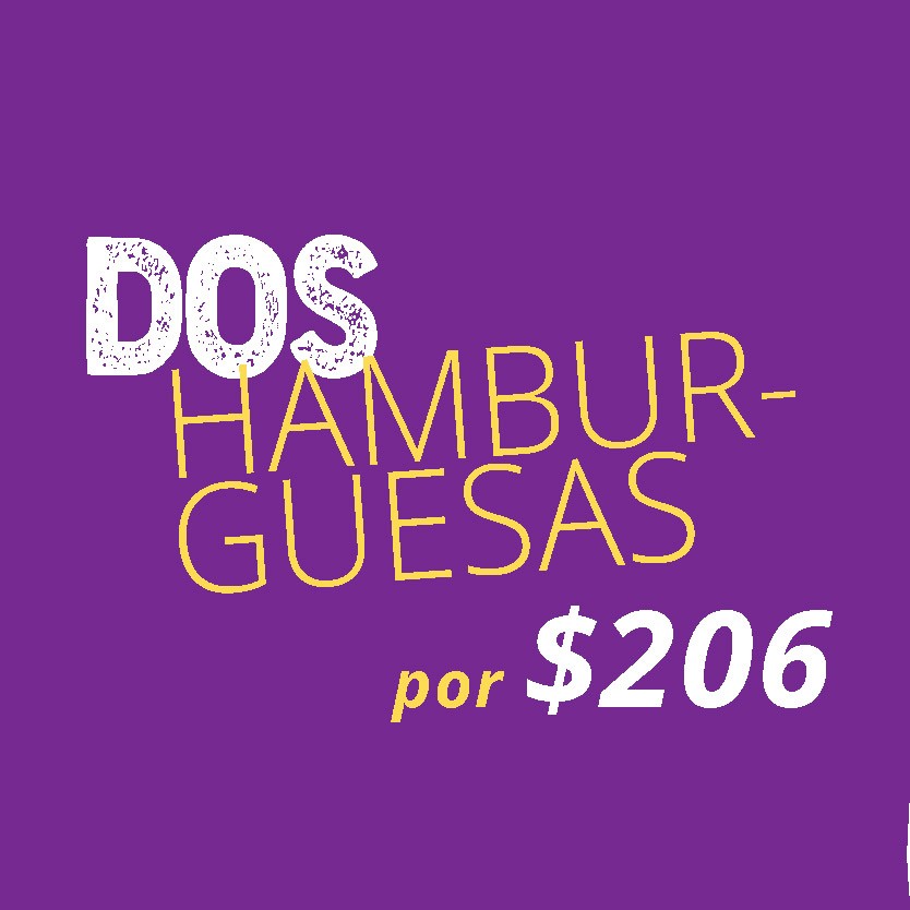 2 Hamburguesas Por